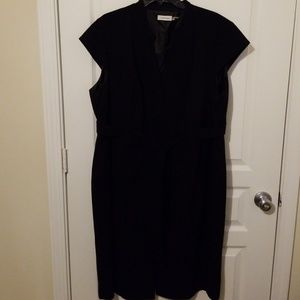 Belted Calvin Klein button down dress